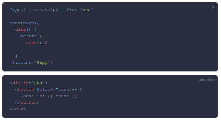 Exemple de code VueJs