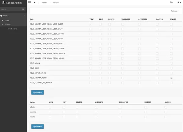 Sonata AdminBundle - Capture d'écran 3