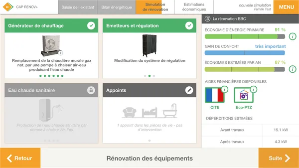 Caprenov — Simulateur rénovation énergétique — Capture d'écran 2