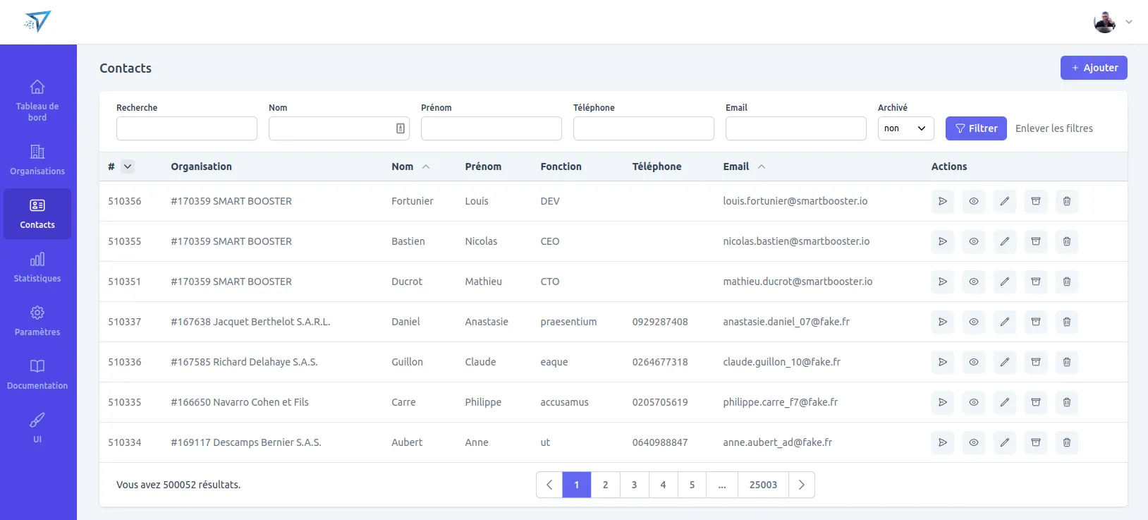Données centralisées et toujours à jour