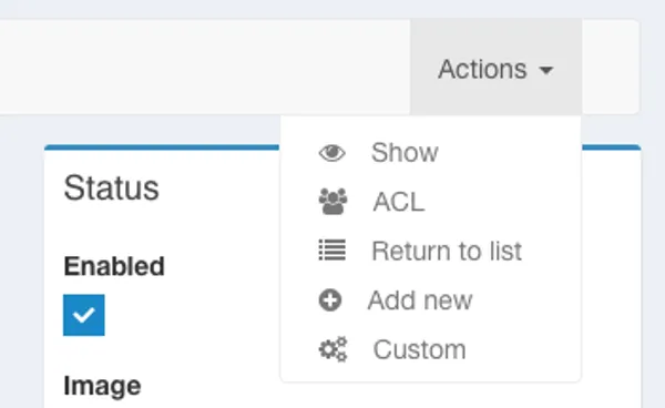 Sonata AdminBundle - Capture d'écran 5