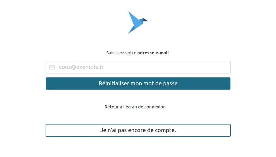 Récupération de mot de passe