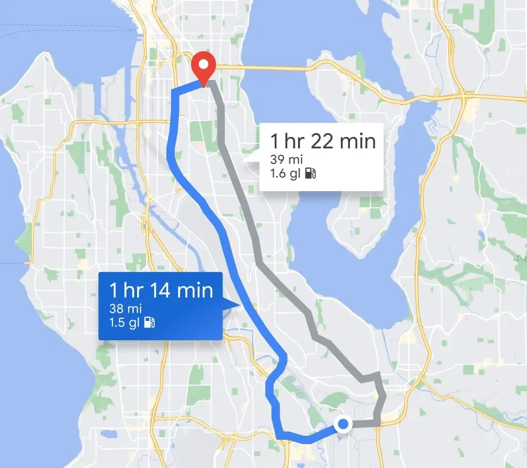 Calcul de distance et d'itinéraire