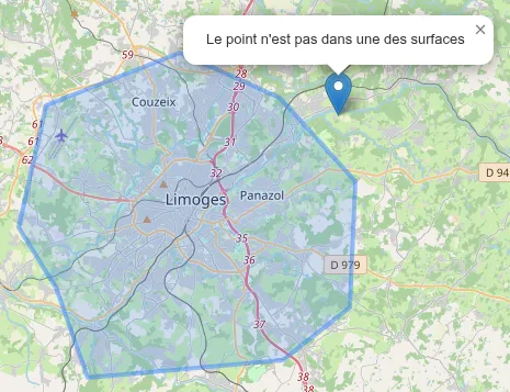 Validation de zone : <span>le point est-il dans le secteur couvert ?</span>