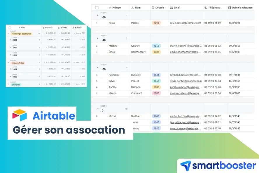 Gérer une association avec Airtable : le template gratuit