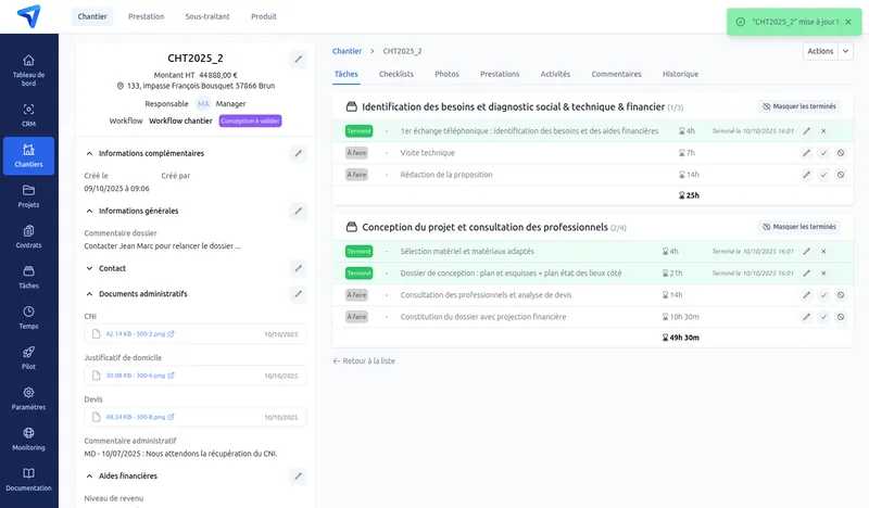 Espace client sécurisé
