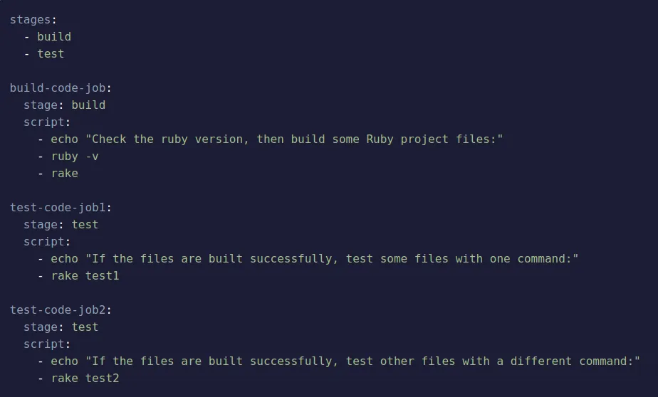 Exemple de fichier gitlabci