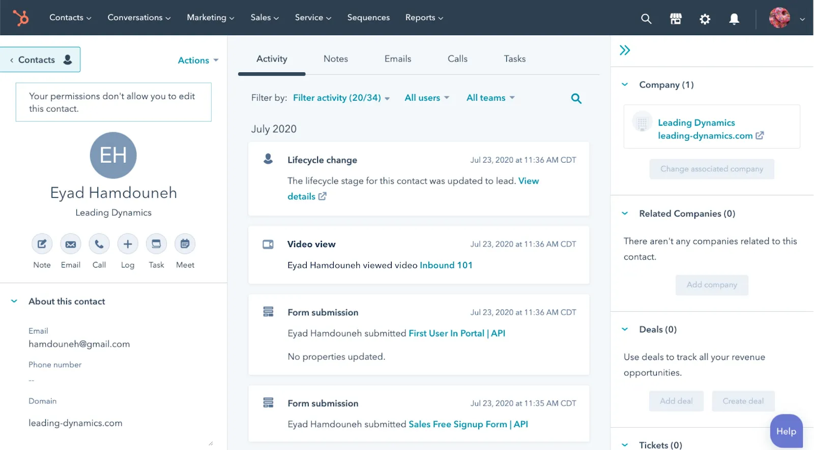 Interface HubSpot : vue CRM avec pipeline de deals et tableau de bord