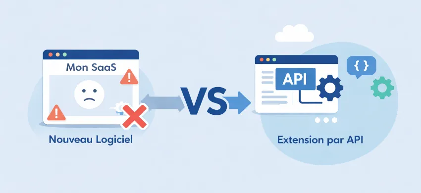 Remplacement SaaS vs extension par API