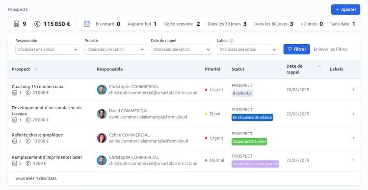 Interface métier sur mesure