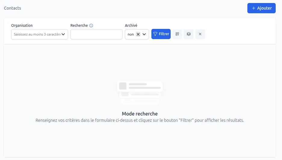 Mode recherche fulltext sur une liste