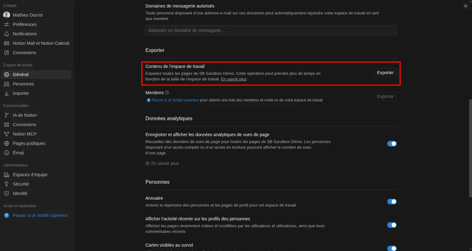 Extraction notion depuis le workspace