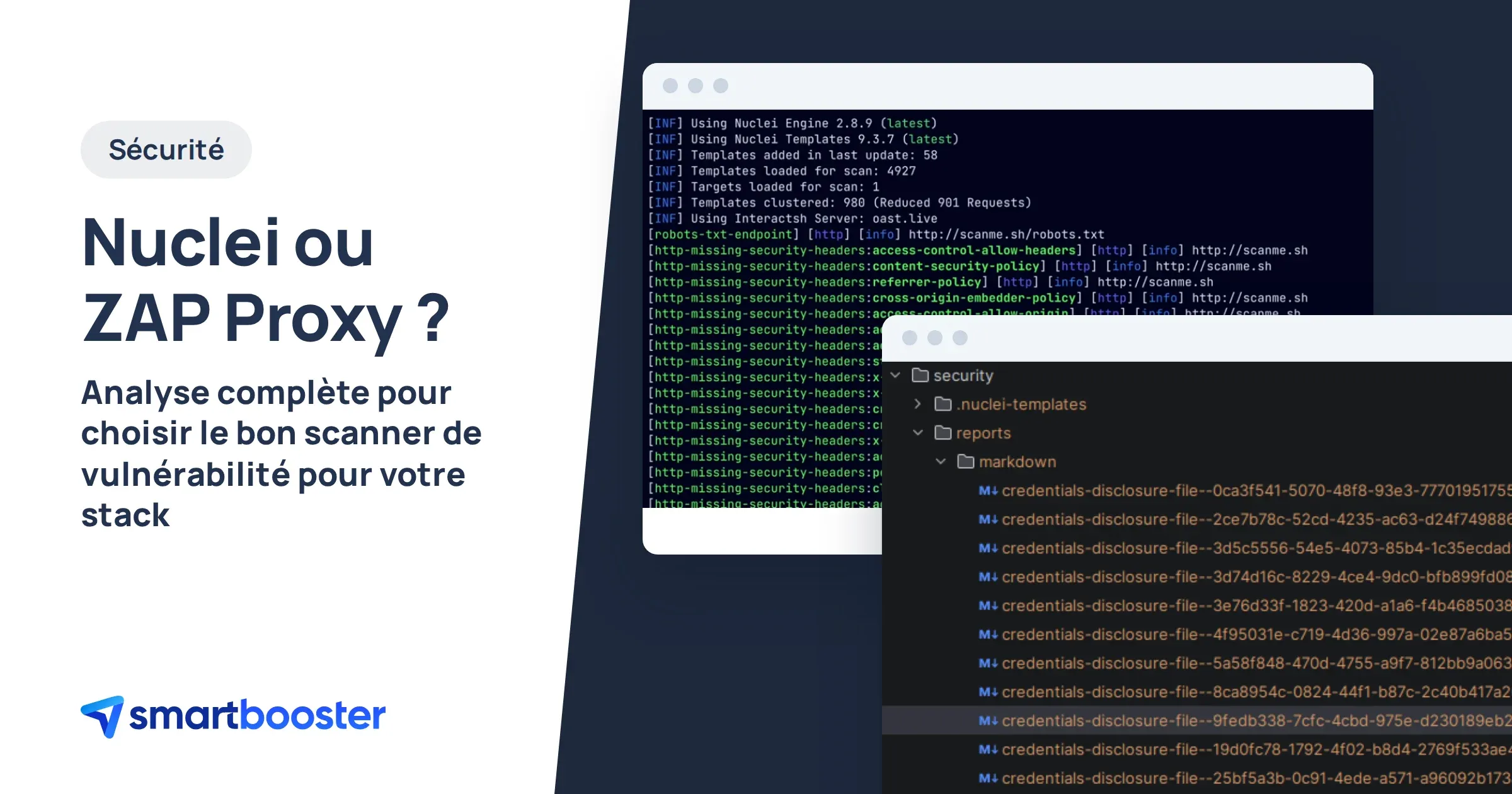 Captures de Nuclei : rapport de scan dans le terminal et rapports Markdown par match