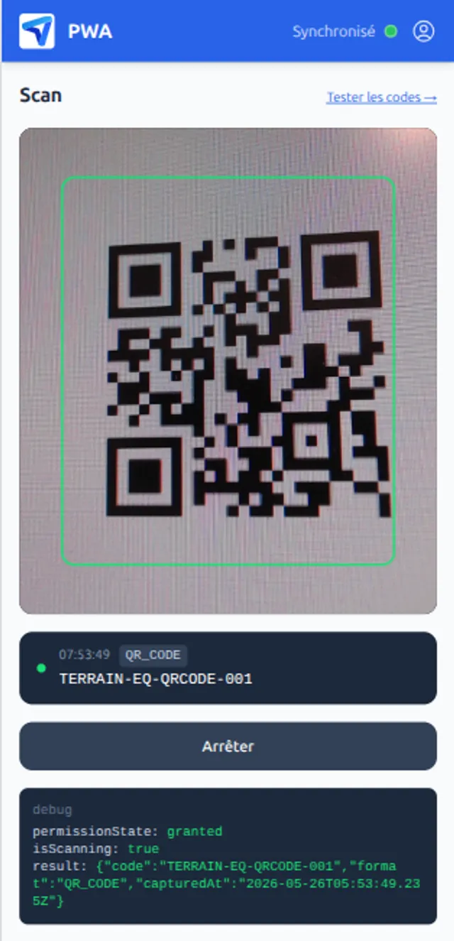 Scanner un QR code depuis une PWA sur mobile