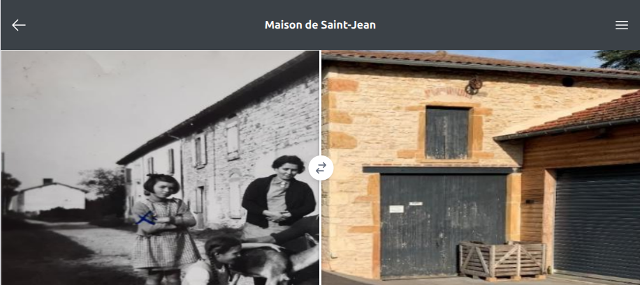 Comparatif avant et après d'un monument en vue paysage sur smartphone