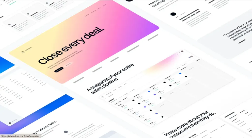 Maquette d'interface réalisée avec Tailwind CSS