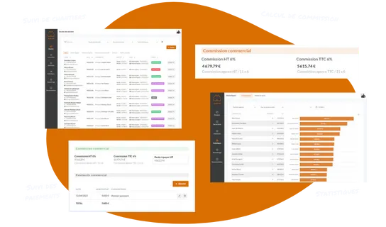 Logiciel de calcul&nbsp;de&nbsp;commission et&nbsp;suivi&nbsp;de&nbsp;chantier