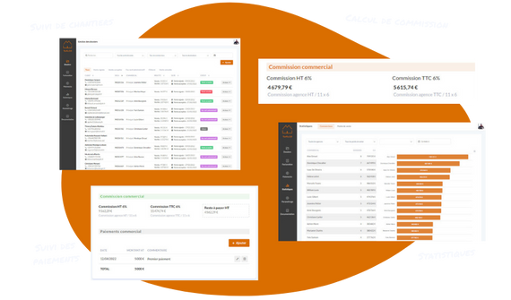 Logiciel de calcul&nbsp;de&nbsp;commission et&nbsp;suivi&nbsp;de&nbsp;chantier
