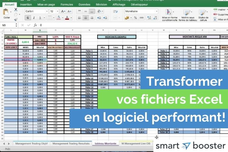 SmartBooster developpement de logiciel SaaS pour remplacer Excel