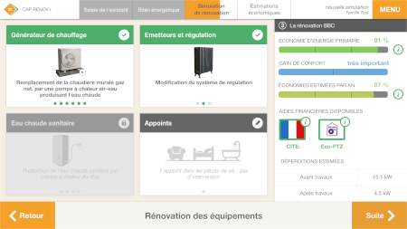 CAPRENOV+ choix des équipements