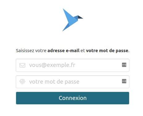 Exemple d'écran de connexion