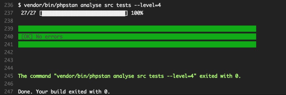 PHPStan résultat ok